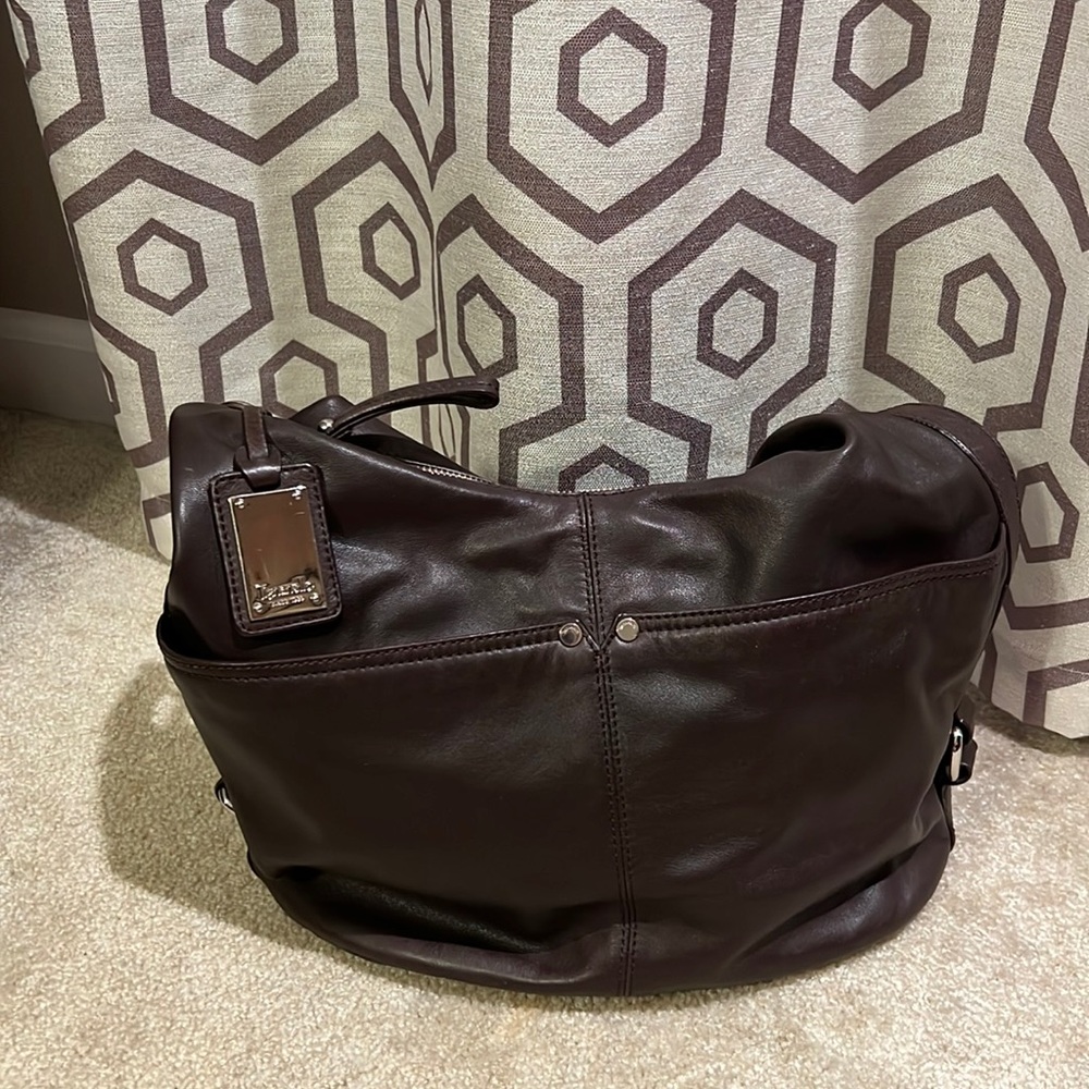 Tignanello brown smooth leather shoulder bag